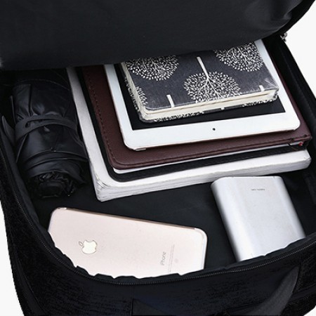 15.6" Casual PU Laptop Backpack With USB Port 08